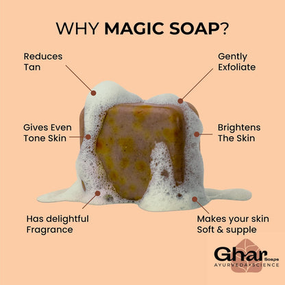 Handmade Magic Soaps For Skin Glow and Tan remover (pack of 2)